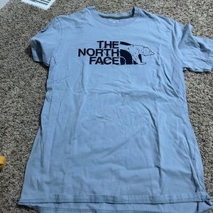 north face shirt in blue